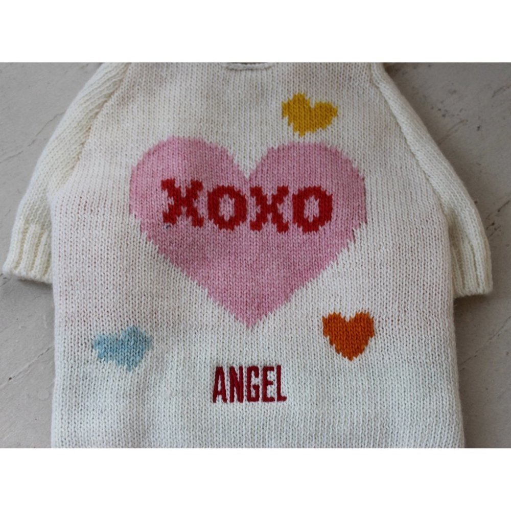 NEW Mark & Graham Love Knit Dog Sweater - Small / Med - Poodle, Pug, Bichon - Picture 8 of 9